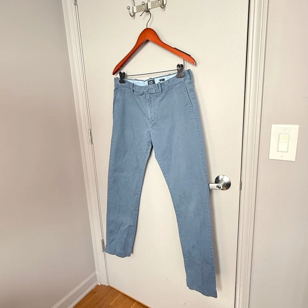 J. Crew Flex Chino Driggs Slim Fit Pants Blue‎ 32x32 Cotton Stretch